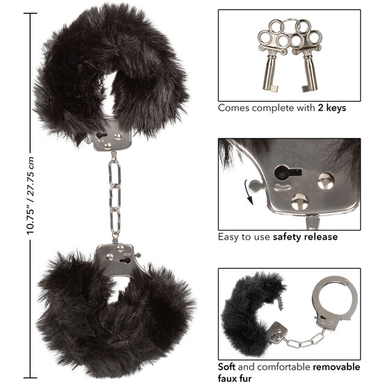 CALEXOTICS - ULTRA FLUFFY FURRY CUFFS - BLACK image 2