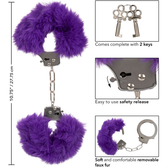 CALEXOTICS - ULTRA FLUFFY FURRY CUFFS - PURPLE image 2