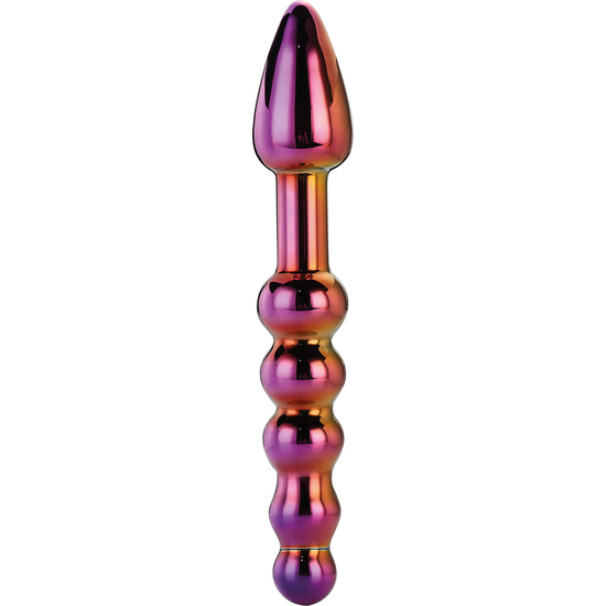 GLAMOUR GLASS RIDGED ANAL DILDO image 0