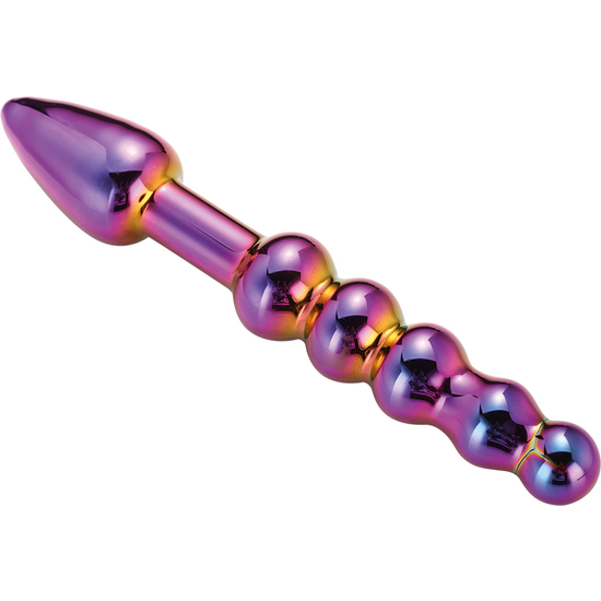 GLAMOUR GLASS RIDGED ANAL DILDO image 2