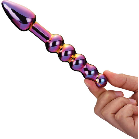 GLAMOUR GLASS RIDGED ANAL DILDO image 3