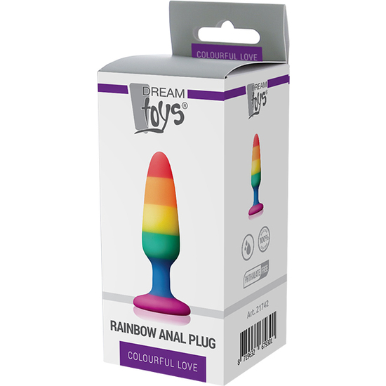 COLOURFUL LOVE RAINBOW ANAL PLUG SMALL image 1