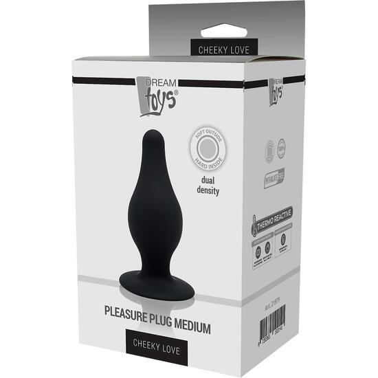 CHEEKY LOVE DUAL DENSITY PLEASURE PLUG M BLACK image 1