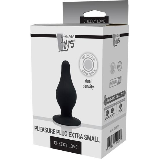 CHEEKY LOVE DUAL DENSITY PLEASURE PLUG XS BLACK image 1