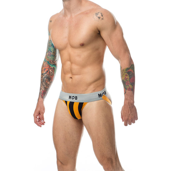 MOB STRIPE CLASSIC JOCK - ORANGE image 0