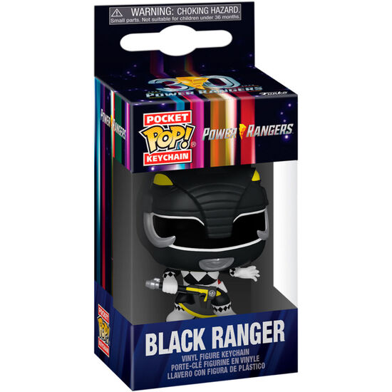 LLAVERO POCKET POP POWER RANGERS 30TH ANNIVERSARY BLACK RANGER image 1