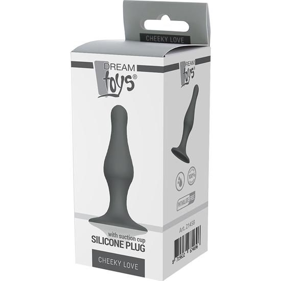 CHEEKY LOVE GREY PLUG WITH SUCTION CUP image 2