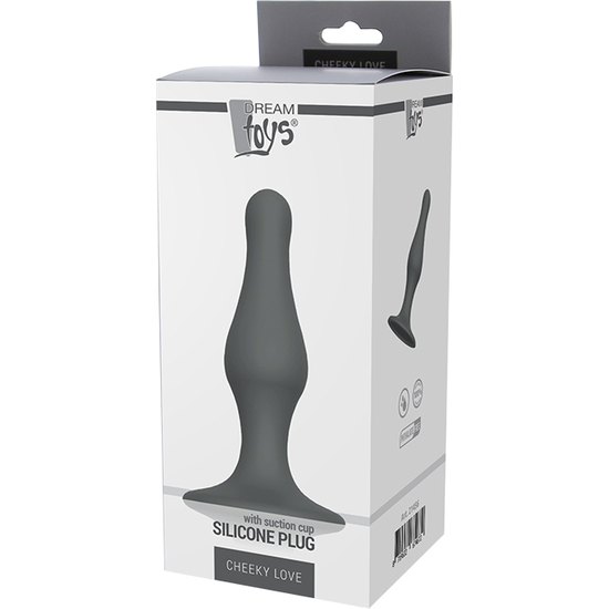 CHEEKY LOVE GREY PLUG WITH SUCTION CUP image 2