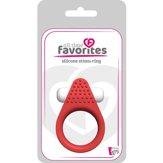 ALL TIME FAVORITES SILICONE STIMU-RING RED image 1