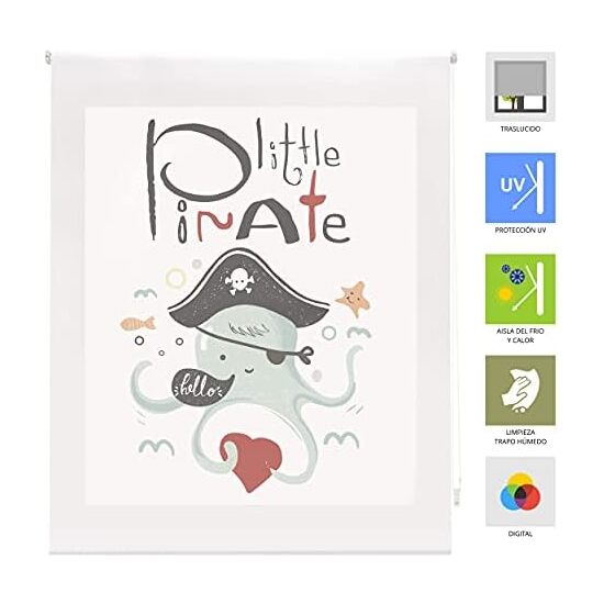 ESTOR ENROLLABLE DIGITAL TRASL. 28MM INFANTIL AMZ-F-PIRATE image 2