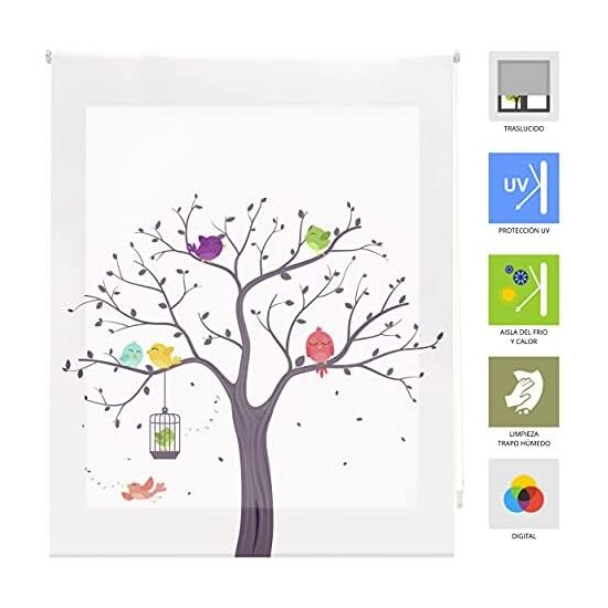 ESTOR ENROLLABLE DIGITAL TRASL. 28MM INFANTIL AMZ-F-BIRDS image 2