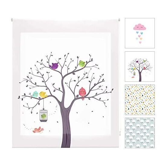 ESTOR ENROLLABLE DIGITAL TRASL. 28MM INFANTIL AMZ-F-BIRDS image 0