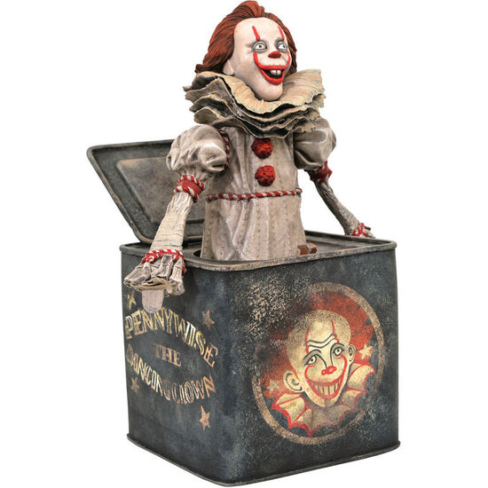 FIGURA DIORAMA PENNYWISE EN CAJA SORPRESA IT CHAPTER 2 23CM image 0
