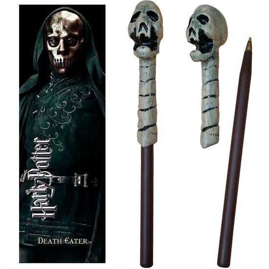 VARITA BOLIGRAFO Y MARCAPAGINAS DEATH EATER SKULL HARRY POTTER image 0