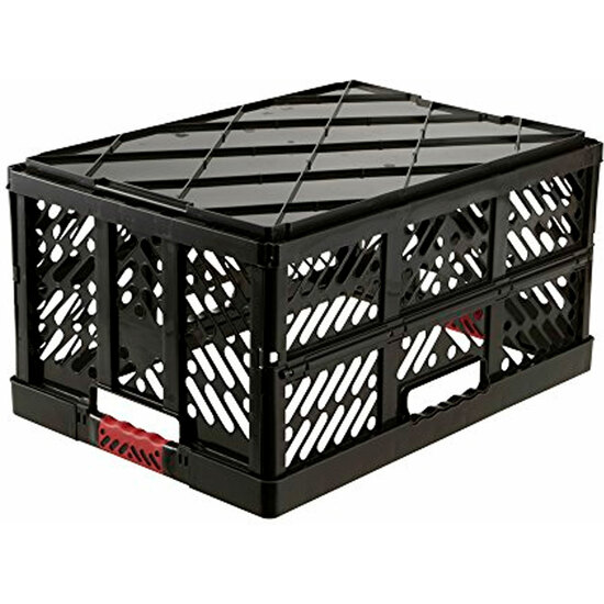 KEEEPER 4X ROBUSTAS CAJAS PLEGABLES CON MANGOS SUAVES, 54 X 37 X 28 CM, 45 L, BEN, GRIS GRAFITO image 1