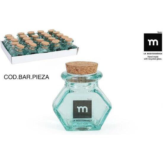 MINI GLASS JAR 5.5X6.5CM W/CORK  image 0