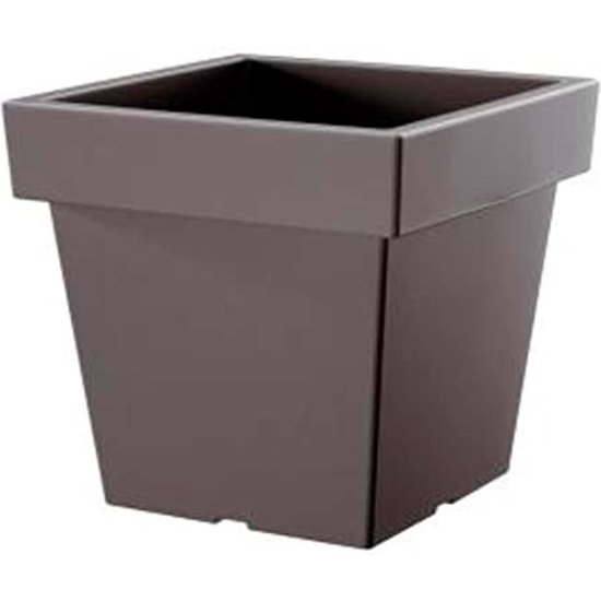 JARDINERA LOFLY SQUARE LOW 24X24X22 CM (8 L) COLOR GRIS EN RESINA PLÁSTICA image 0