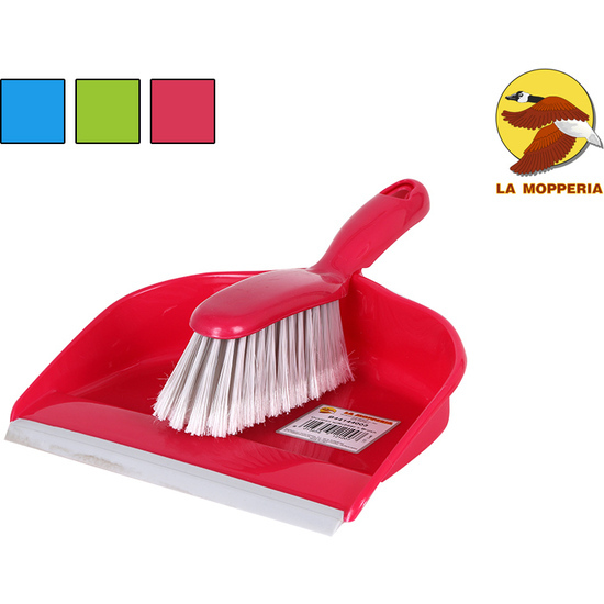 DUST PAN CLIP W/RUBBER & BRUSH image 0