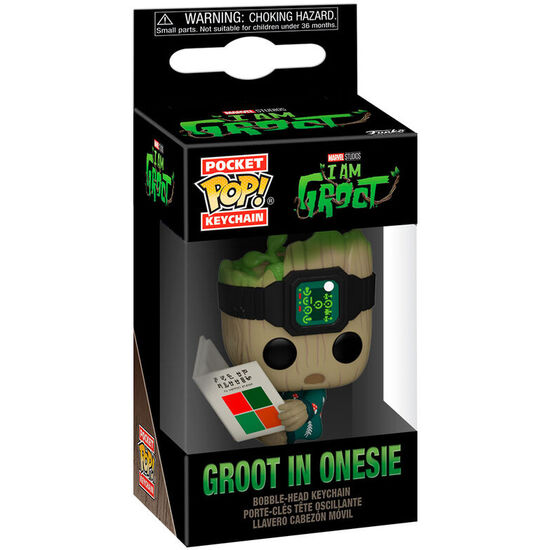 LLAVERO POCKET POP MARVEL I AM GROOT - GROOT WITH ONESIE image 0