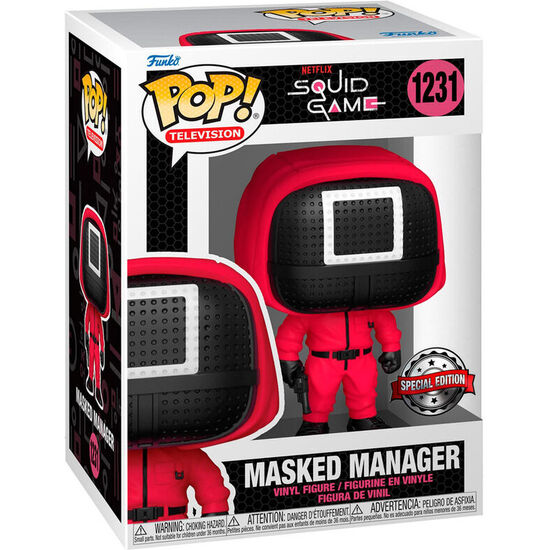 FIGURA POP EL JUEGO DEL CALAMAR MASKED MANAGER EXCLUSIVE image 0