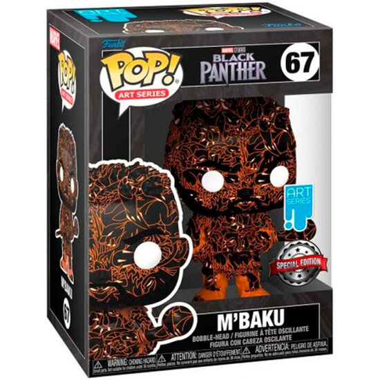 FIGURA POP MARVEL BLACK PANTHER M BAKU ARTIST + CASE EXCLUSIVE image 0