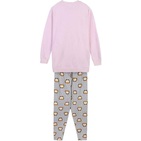 PIJAMA LARGO COTTON BRUSHED GARFIELD LIGHT PINK image 1