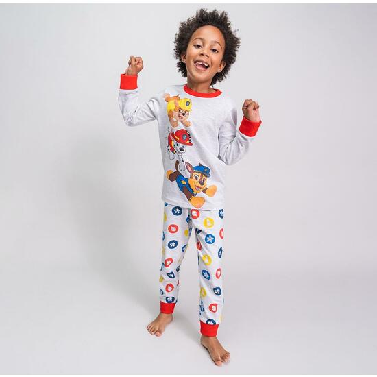 PIJAMA LARGO SINGLE JERSEY PAW PATROL GRAY image 3