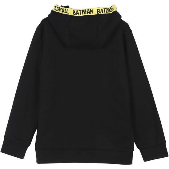 SUDADERA CON CAPUCHA COTTON BRUSHED BATMAN BLACK image 1