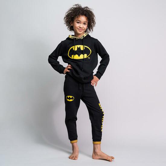 SUDADERA CON CAPUCHA COTTON BRUSHED BATMAN BLACK image 3