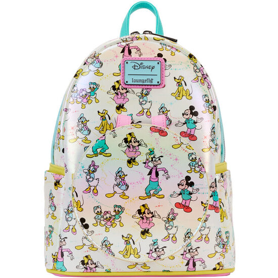 MOCHILA + DIADEMA OREJAS MICKEY &#38; FRIENDS CLASSIC DISNEY 100 LOUNGEFLY 26CM image 1