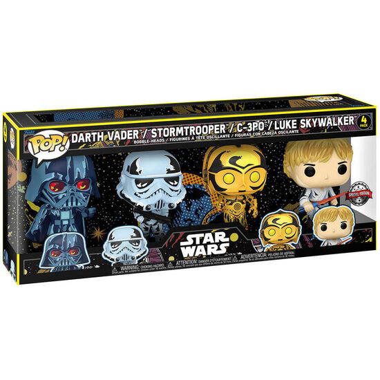 BLISTER 4 FIGURAS POP STAR WARS EXCLUSIVE image 0