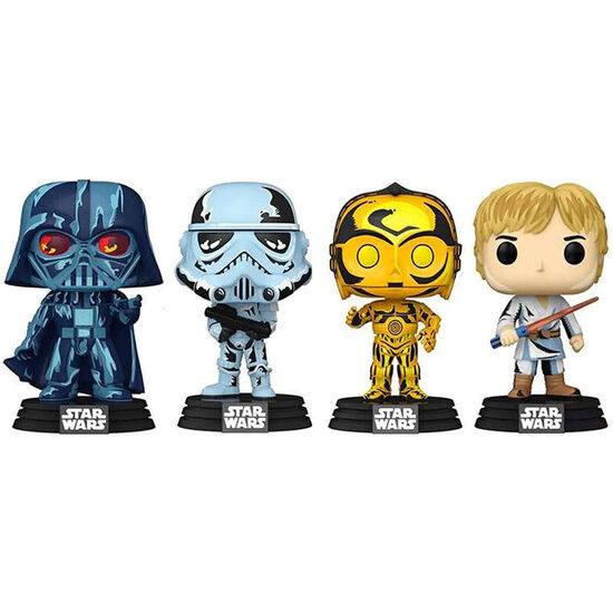BLISTER 4 FIGURAS POP STAR WARS EXCLUSIVE image 1