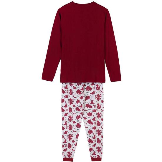 PIJAMA LARGO SINGLE JERSEY HARRY POTTER DARK RED image 1