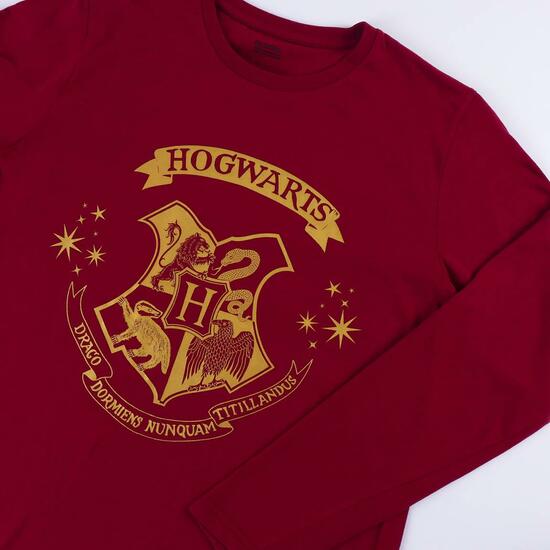 PIJAMA LARGO SINGLE JERSEY HARRY POTTER DARK RED image 2