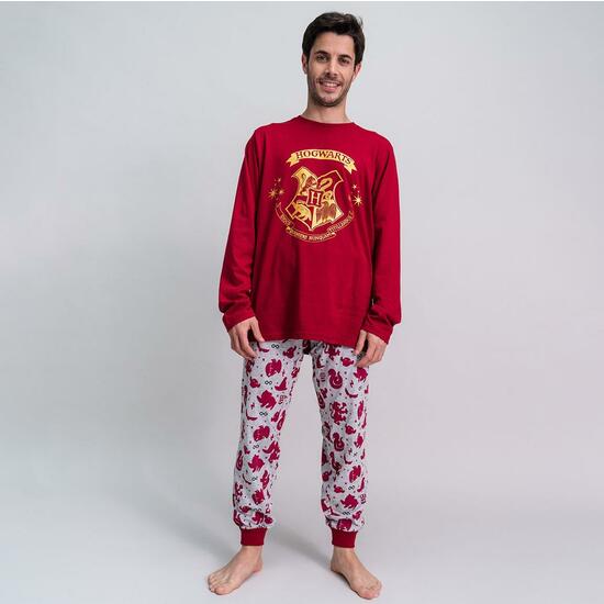 PIJAMA LARGO SINGLE JERSEY HARRY POTTER DARK RED image 3