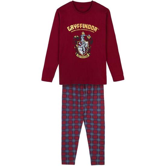 PIJAMA LARGO SINGLE JERSEY HARRY POTTER DARK RED image 0