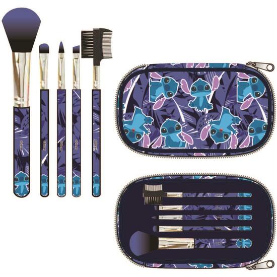 SET DE BELLEZA NECESER 4 PIEZAS STITCH BLUE image 0