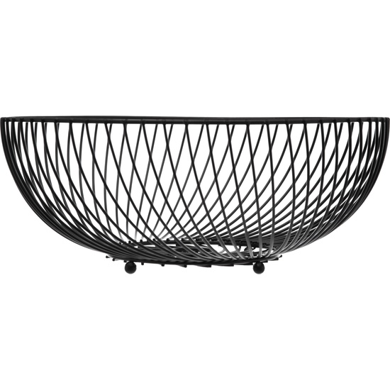 CESTA DE METAL TRENZADO 30 CM NEGRO image 3