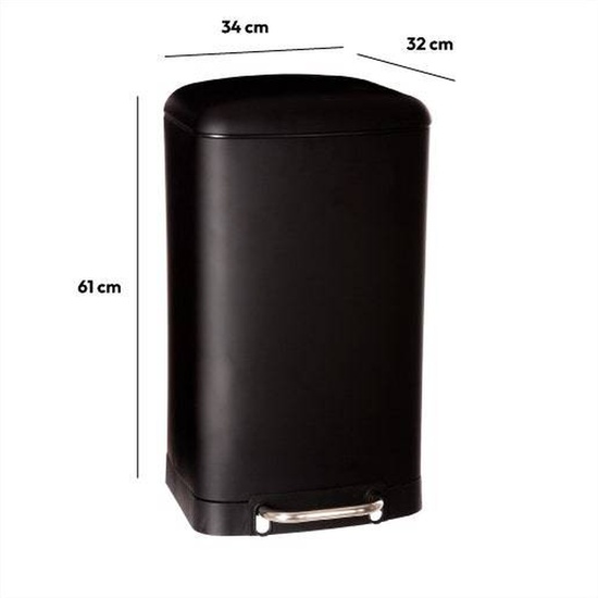 CONTENEDOR DE BASURA NEGRO ARIANE 30 L image 1