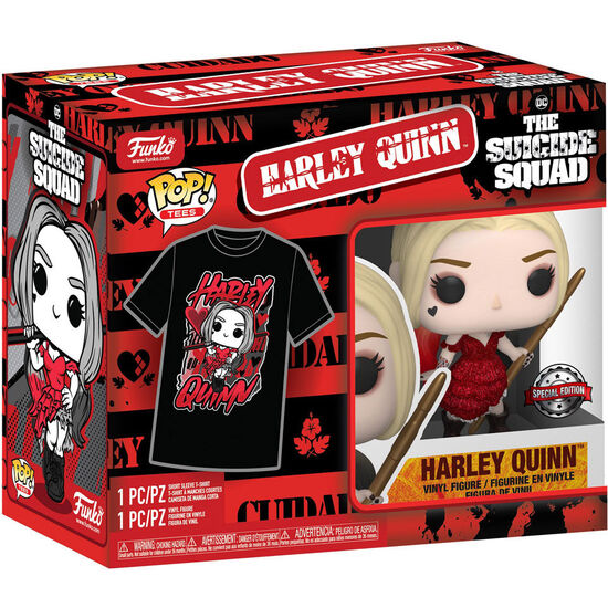 SET FIGURA POP & TEE DC COMICS ESCUADRON SUICIDA HARLEY QUINN image 1