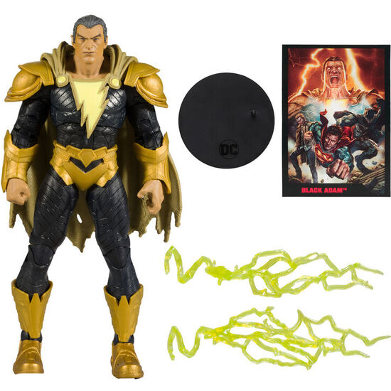 FIGURA BLACK ADAM + COMIC BLACK ADAM DC COMICS 17CM image 1