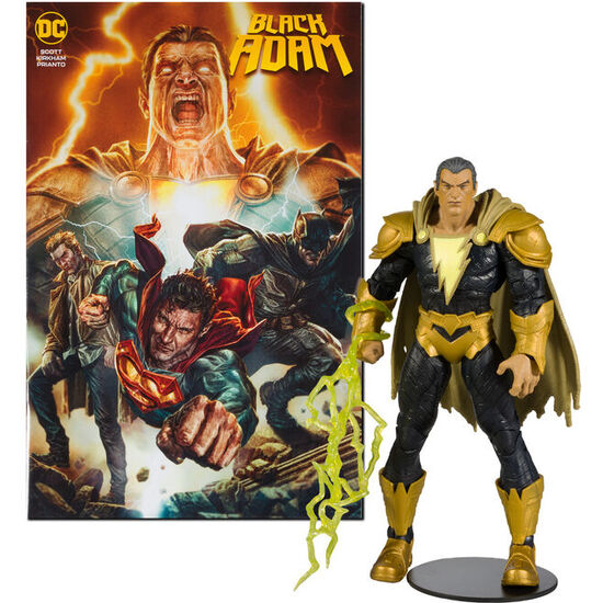 FIGURA BLACK ADAM + COMIC BLACK ADAM DC COMICS 17CM image 2