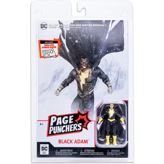 FIGURA BLACK ADAM + COMIC ENDGLESS DC COMICS 7CM image 0