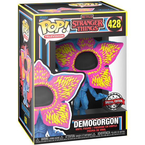 FIGURA POP STRANGER THINGS OPEN FACE DEMOGORGON BLACK LIGHT EXCLUSIVE image 1