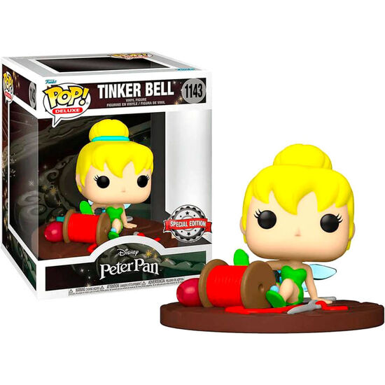 FIGURA POP DISNEY PETER PAN TINKER BELL ON SPOOL EXCLUSIVE image 0