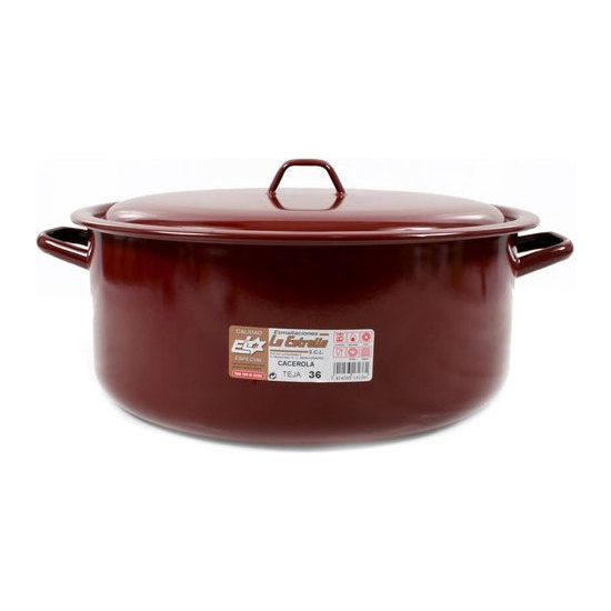 STEWPAN ENAMEL W/LID 36CM-15L  image 1