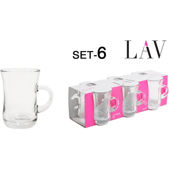 SET 6 GLASS W/HANDLE 3 1/55C EXPR.YUDUM image 0