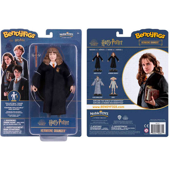 FIGURA MALEABLE BENDYFIGS HERMIONE CON VARITA HARRY POTTER 19CM image 0