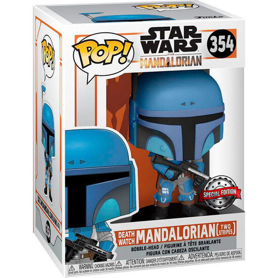 FIGURA POP STAR WARS MANDALORIAN DEATH WATCH MANDALORIAN TWO STRIPES EXCLUSIVE image 2