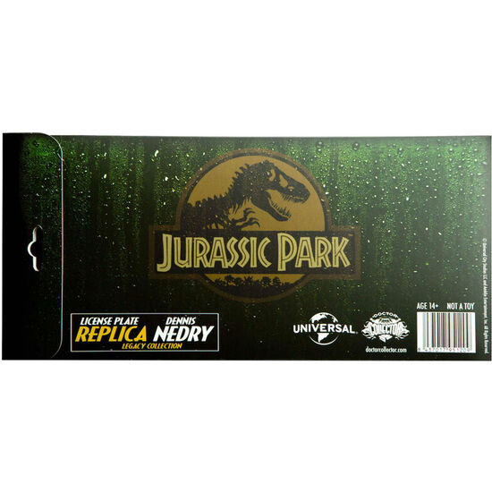 REPLICA MATRICULA DENNIS NEDRY JURASSIC PARK image 1